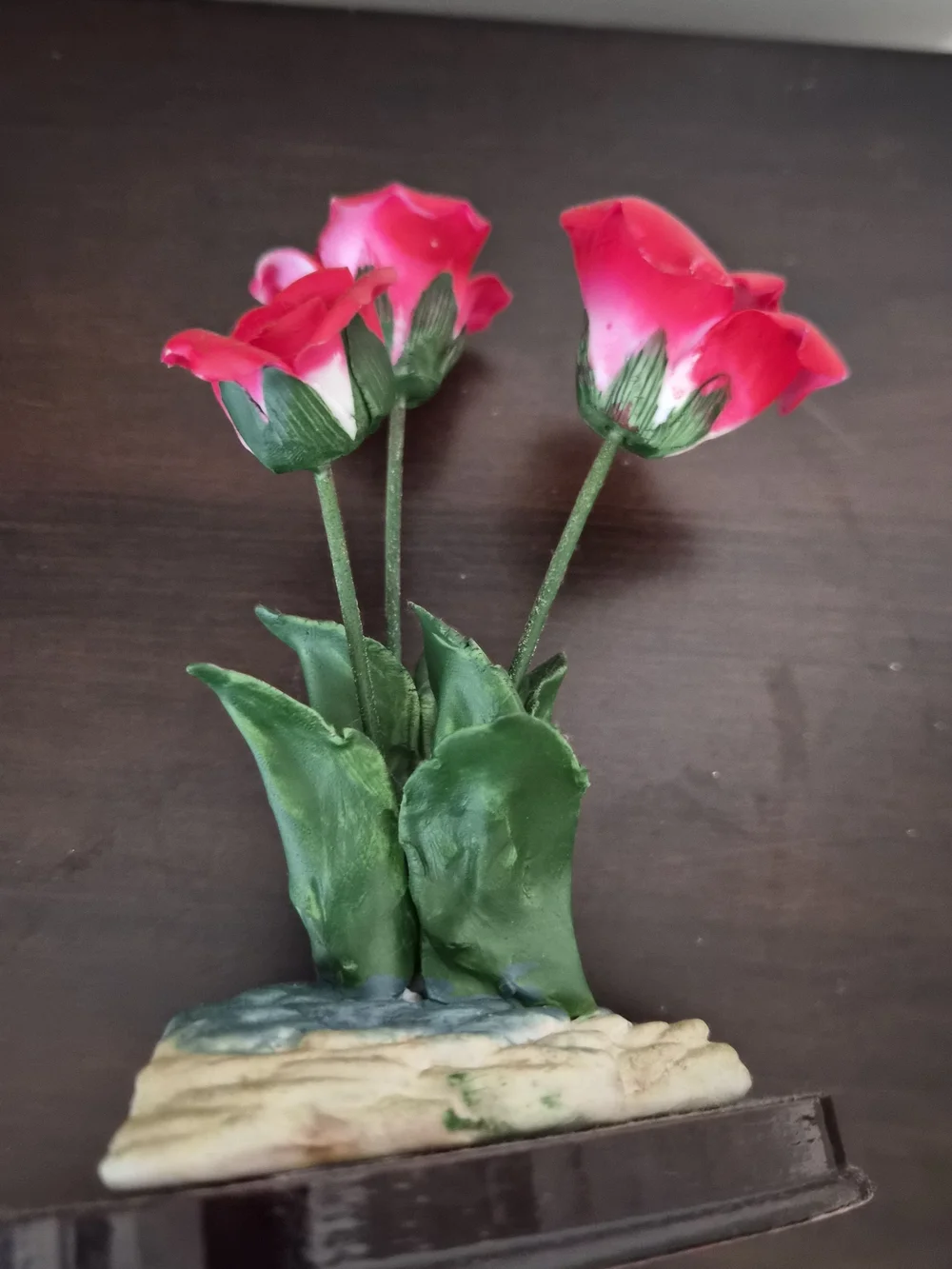 Set of 3 Decorative Porcelain Rose Floral Arrangements – Cottagecore / Vintage S